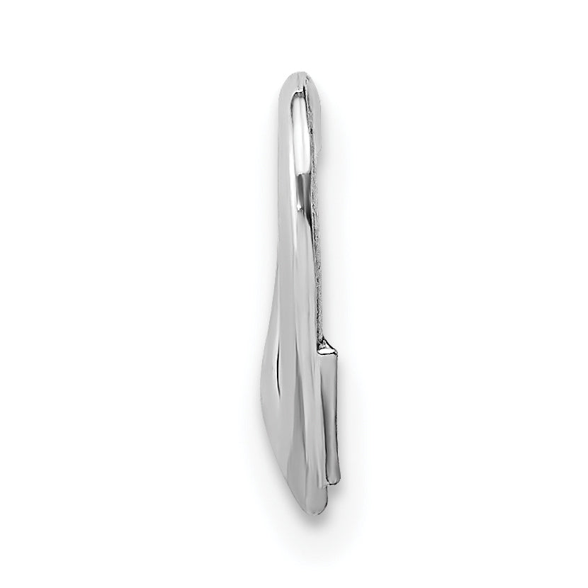 14K White Gold 2-D Floating Heart Charm Secondary image