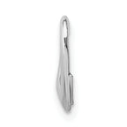 14K White Gold 2-D Floating Heart Charm