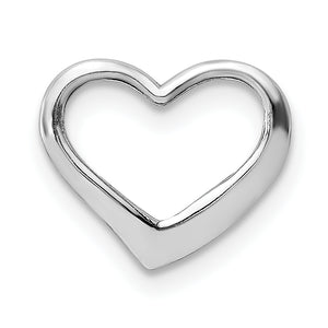 Floating Heart Charm in 14K White Gold, 14mm - Sophia Jewelers