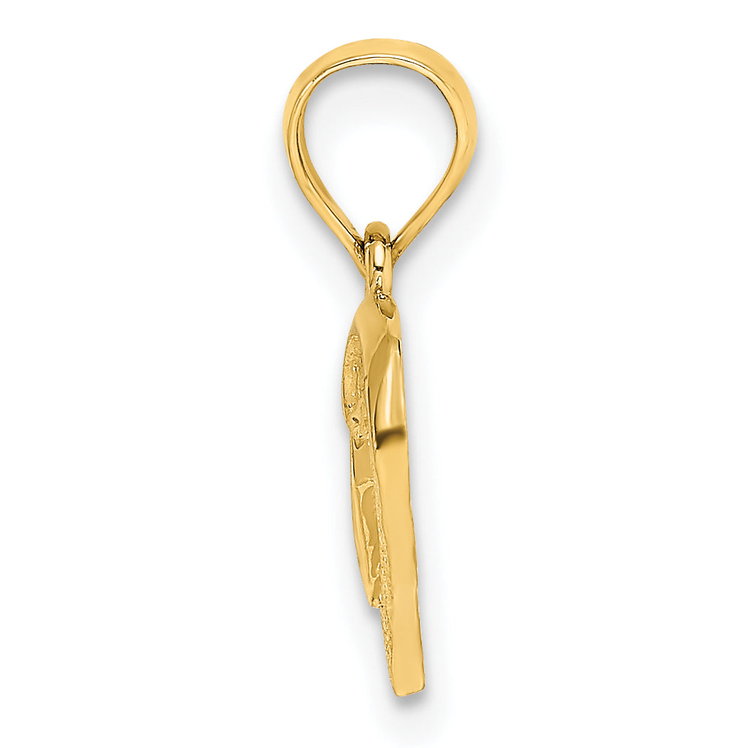 14K Open Mini Heart Charm Secondary image