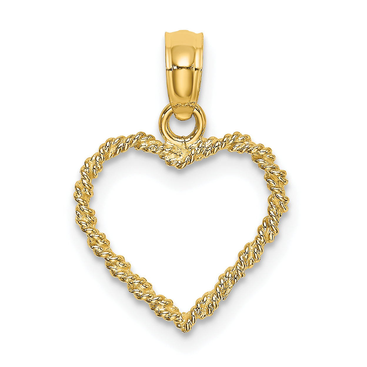 14k 3D Rope Heart Pendant Main image