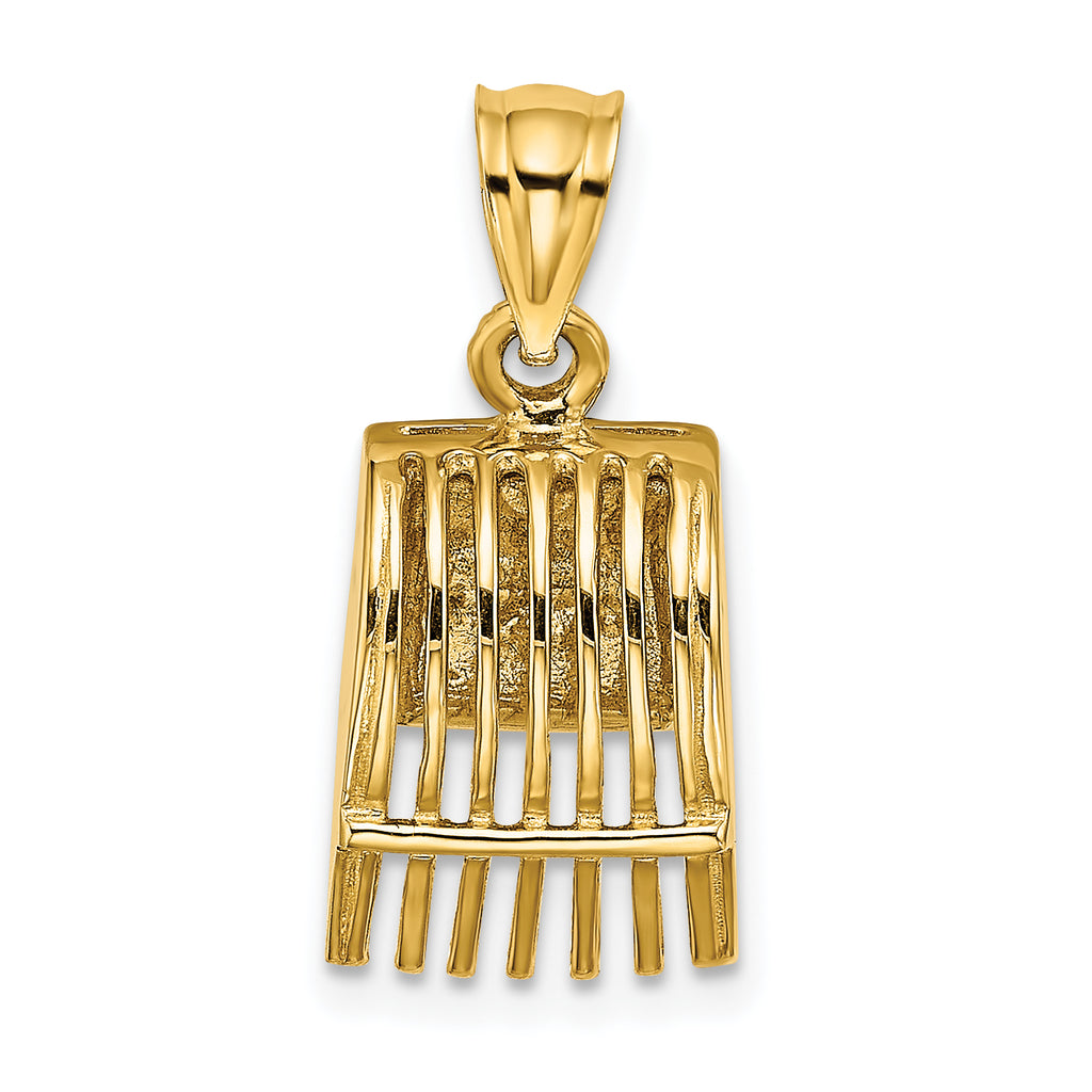 14K 3D Cranberry Scoop Charm