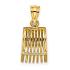 14K 3D Cranberry Scoop Charm