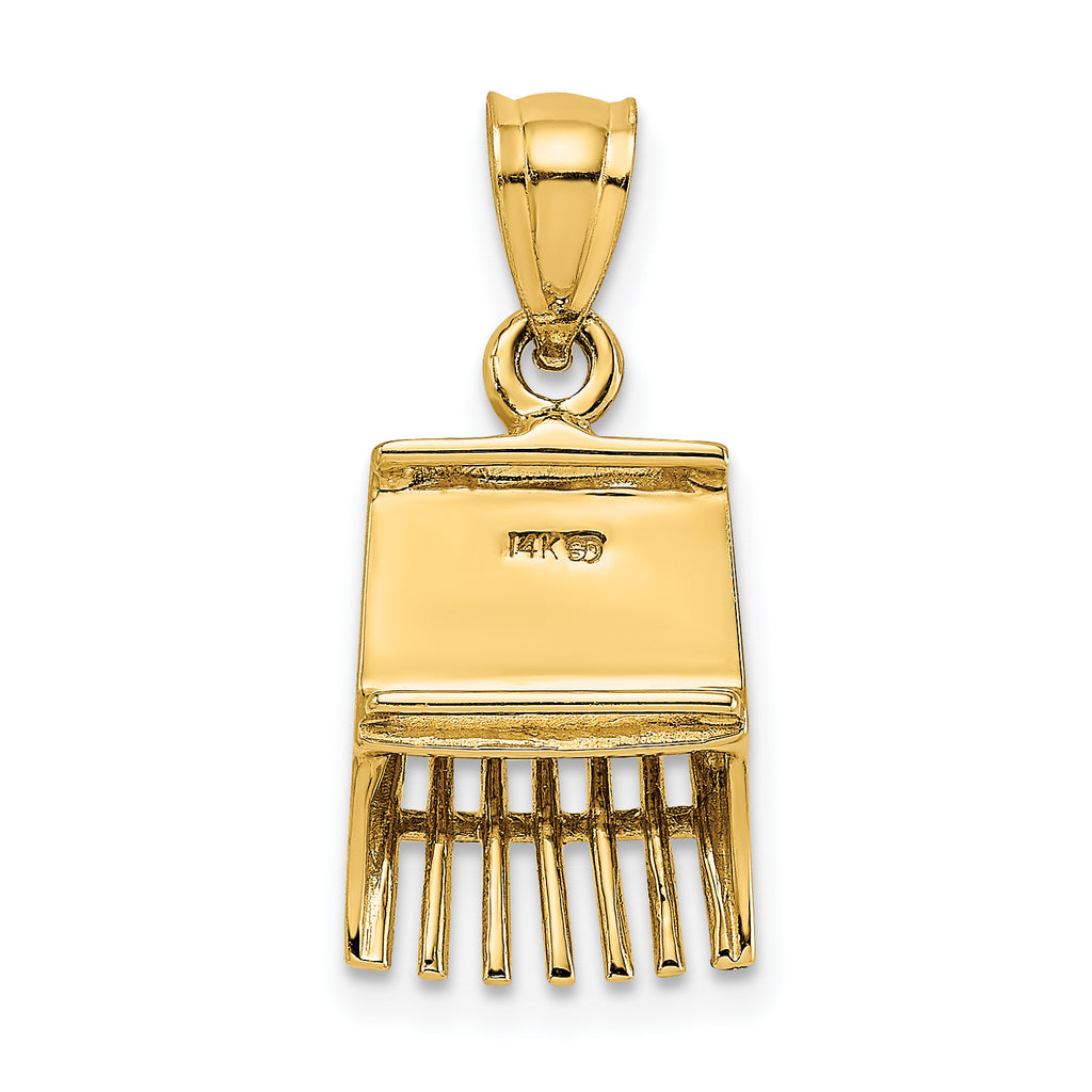 14K 3D Cranberry Scoop Charm
