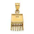 14K 3D Cranberry Scoop Charm