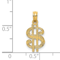 14K Dollar Sign Charm