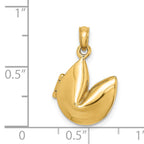 14K 3-D Opens Fortune Cookie Charm