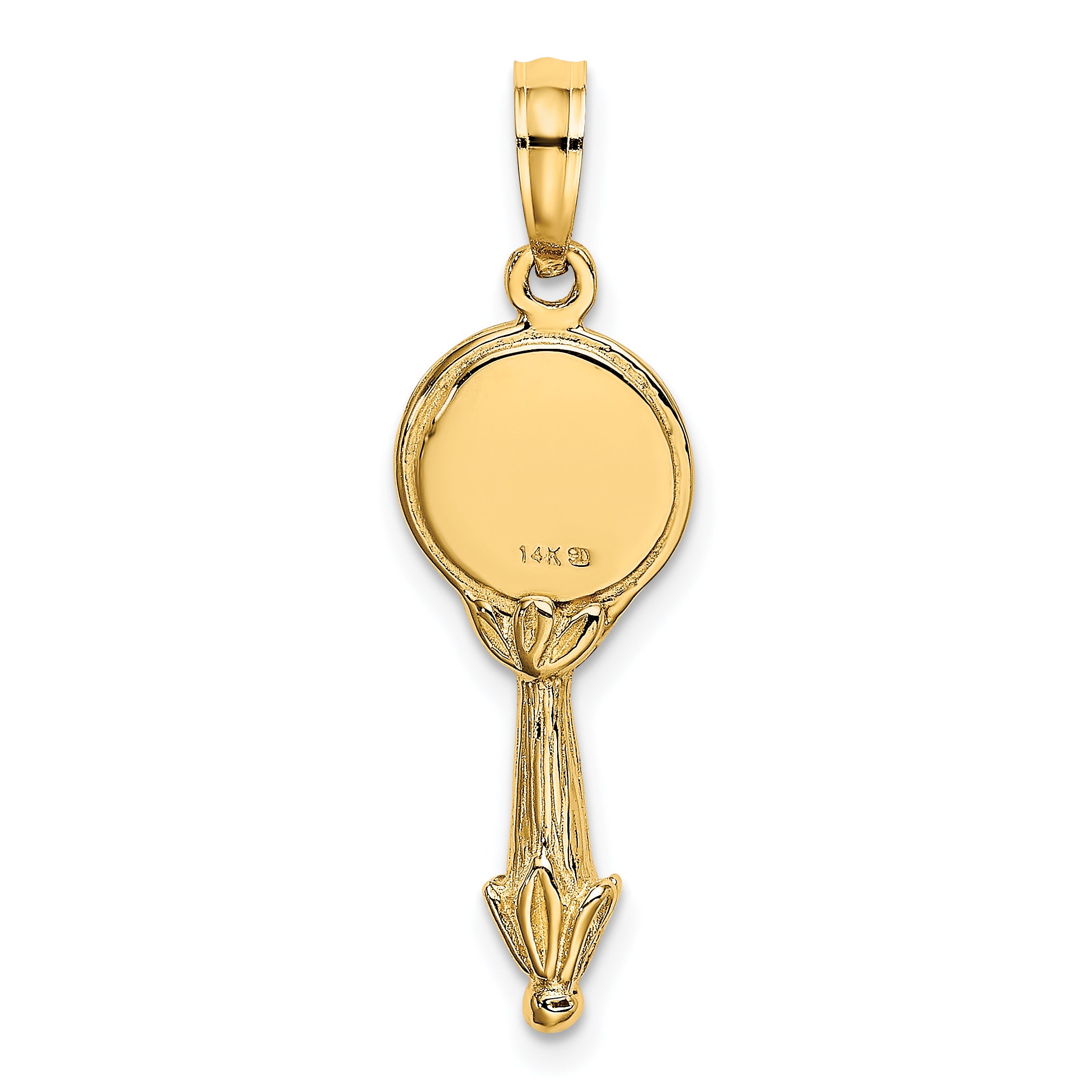 14K 3-D Hand Mirror Charm