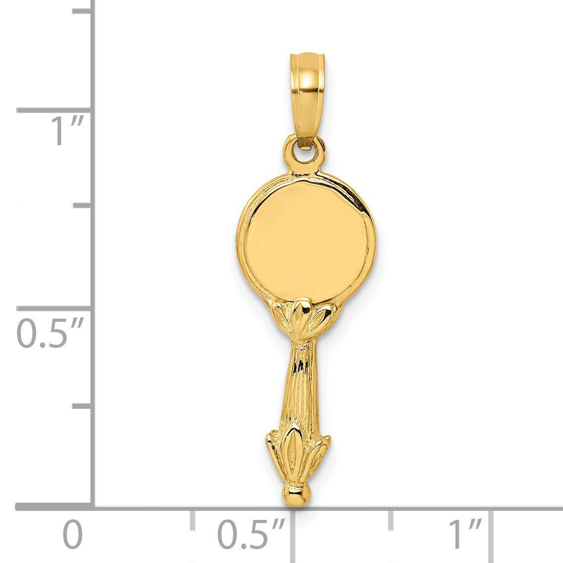 14K 3-D Hand Mirror Charm