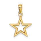 14K Cut-out Star Charm