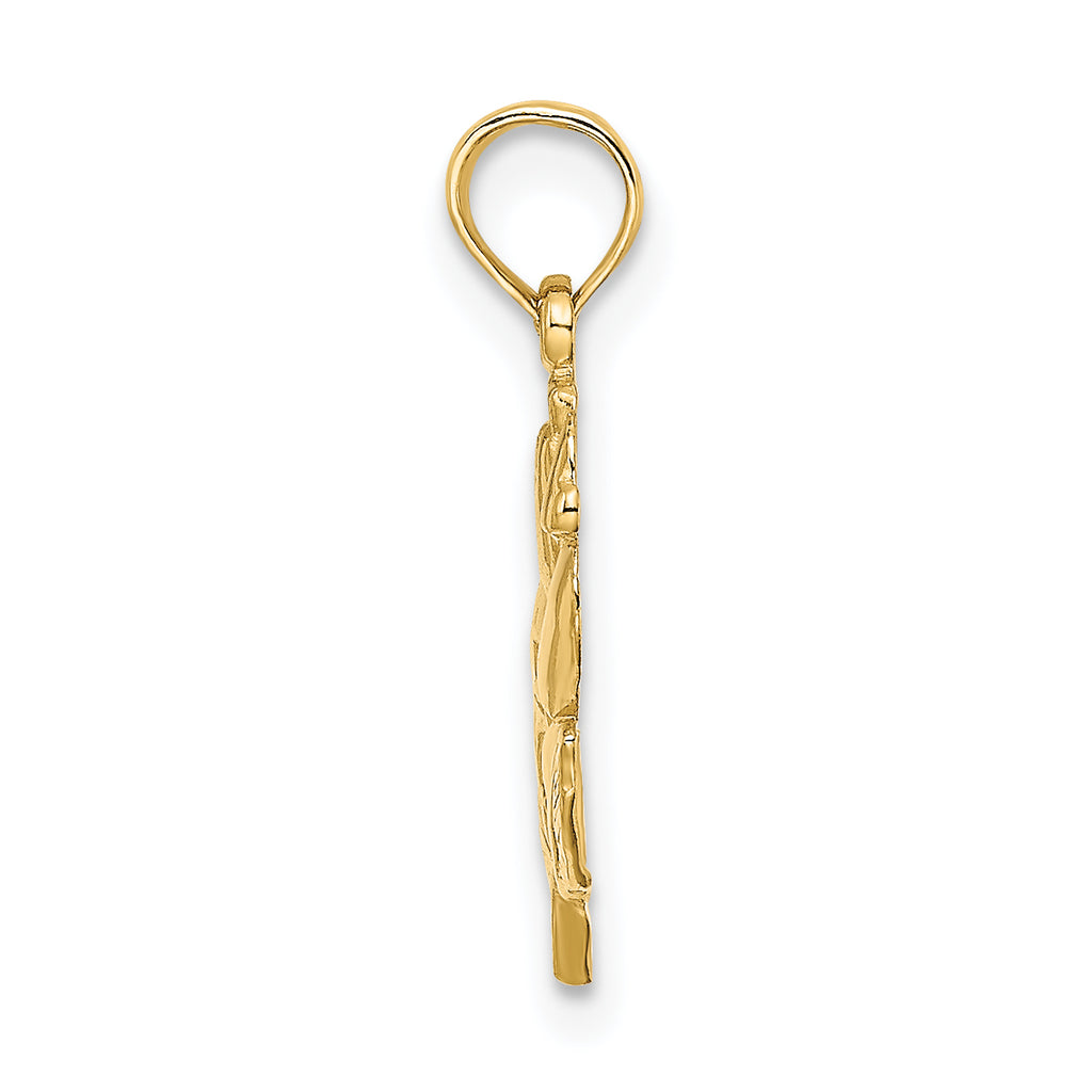 14K Polished Rose Charm