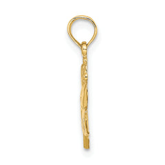 14K Polished Rose Charm