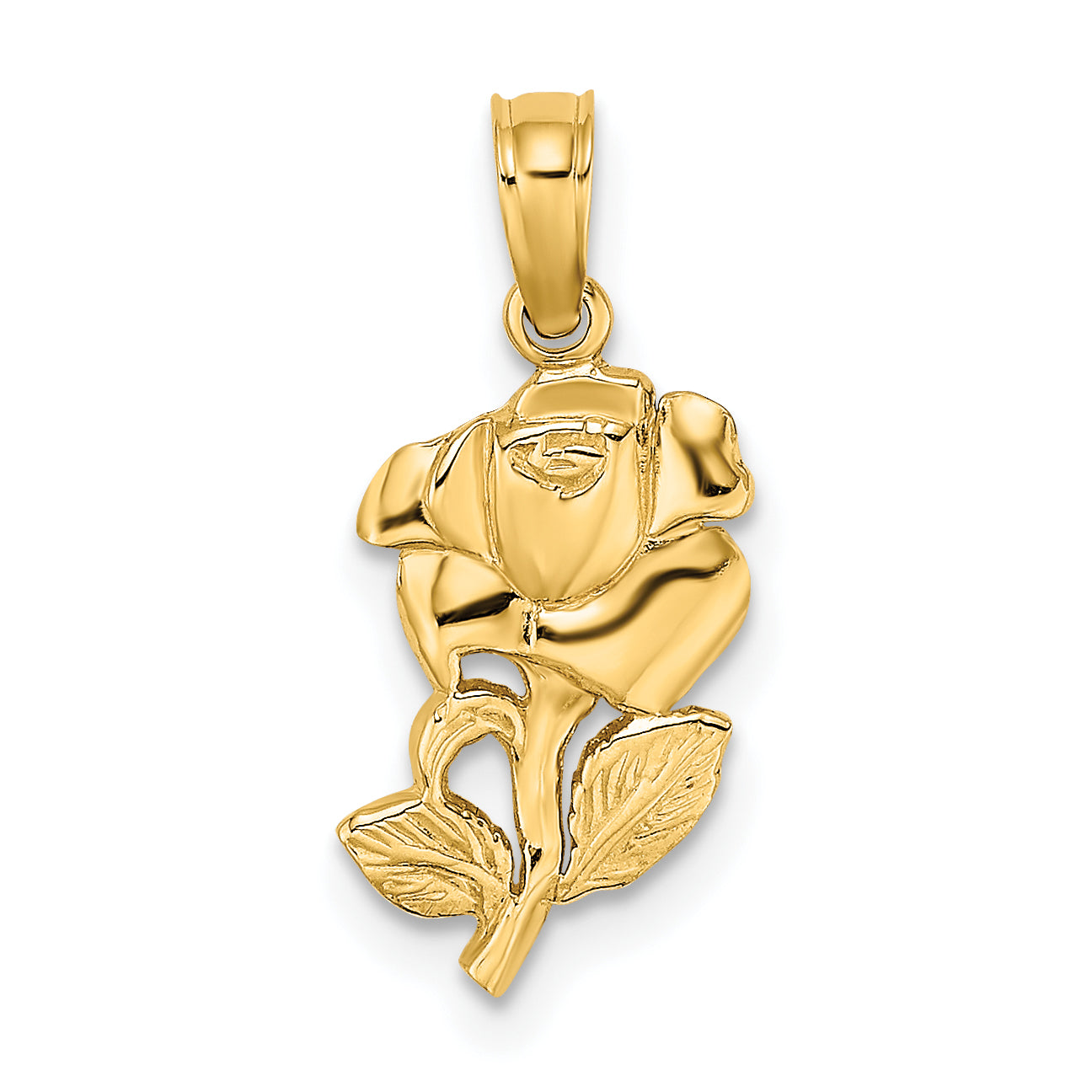 14K Polished Rose Charm Main image