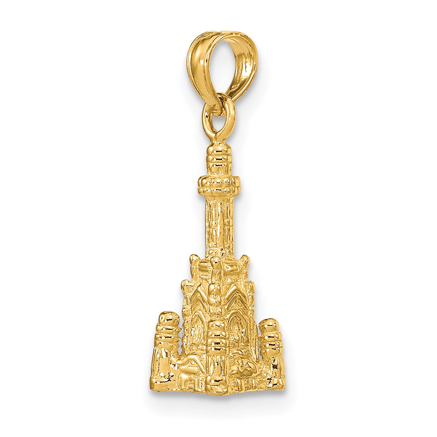 14K 3D Chicago Water Tower Charm