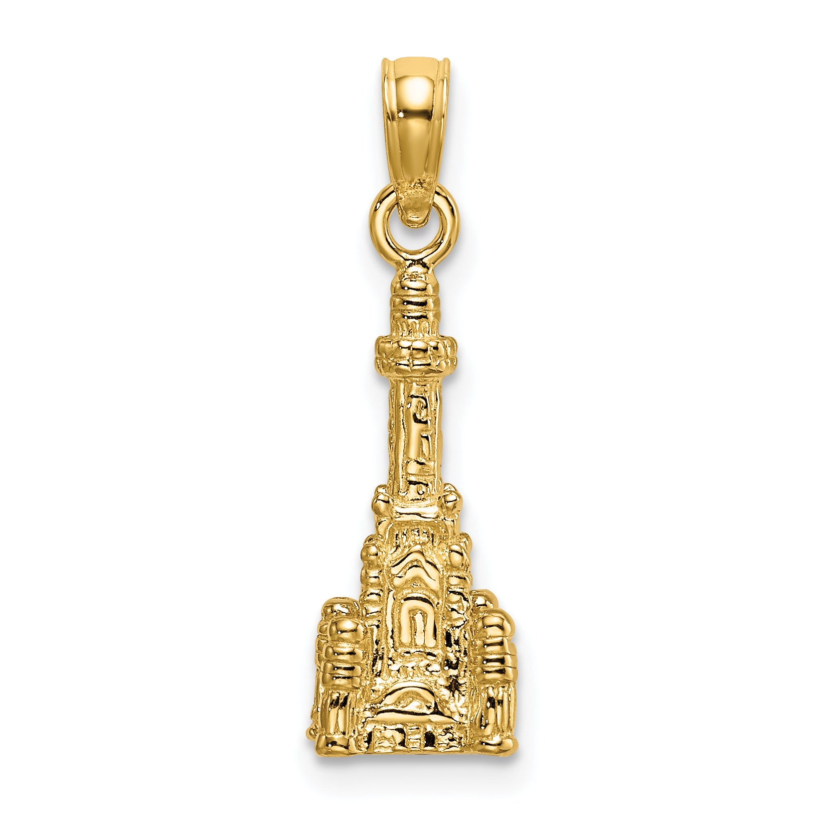 14K 3D Chicago Water Tower Charm Main image