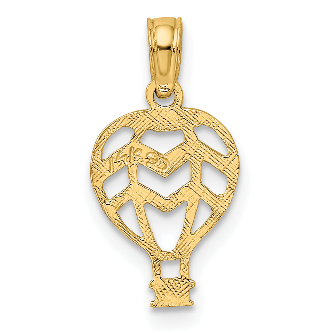 14K Cut-Out Flat Hot Air Balloon Charm
