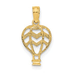 14K Cut-Out Flat Hot Air Balloon Charm