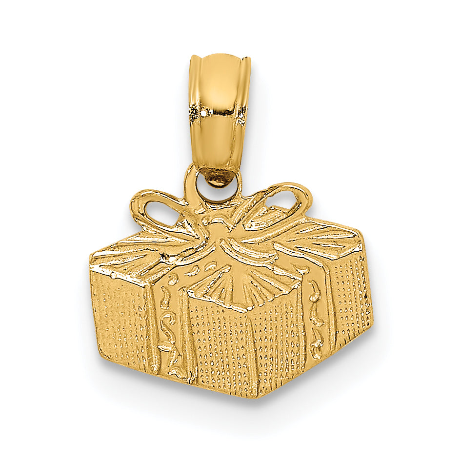 14K Wrapped Gift Box Charm Main image
