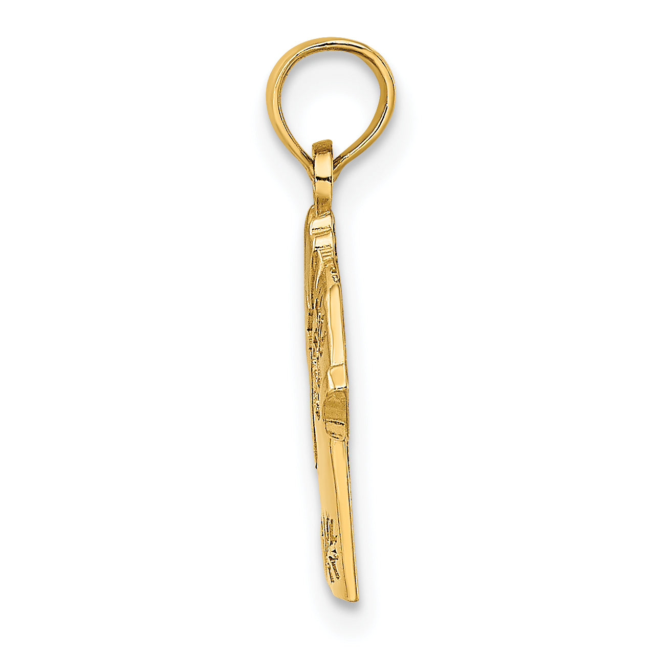 14K Polished Hawaiian Pineapple Style Shirt Charm