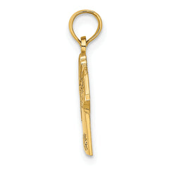 14K Polished Hawaiian Pineapple Style Shirt Charm