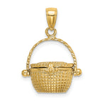 14K 3-D Moveable Nantucket Basket Charm