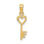14K 3D Key w/ Heart Charm