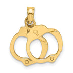 14K 2-Piece Handcuffs Charm