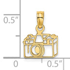 14K Flat Cut-Out Camera Charm