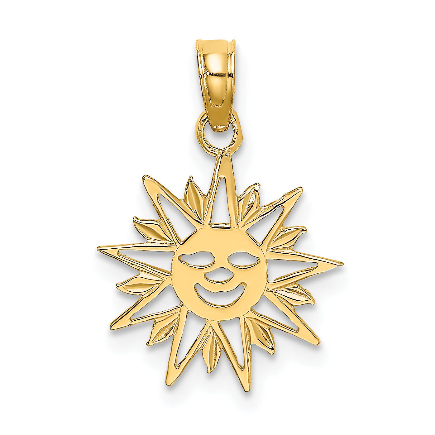 14K Smiling Sun Charm Main image
