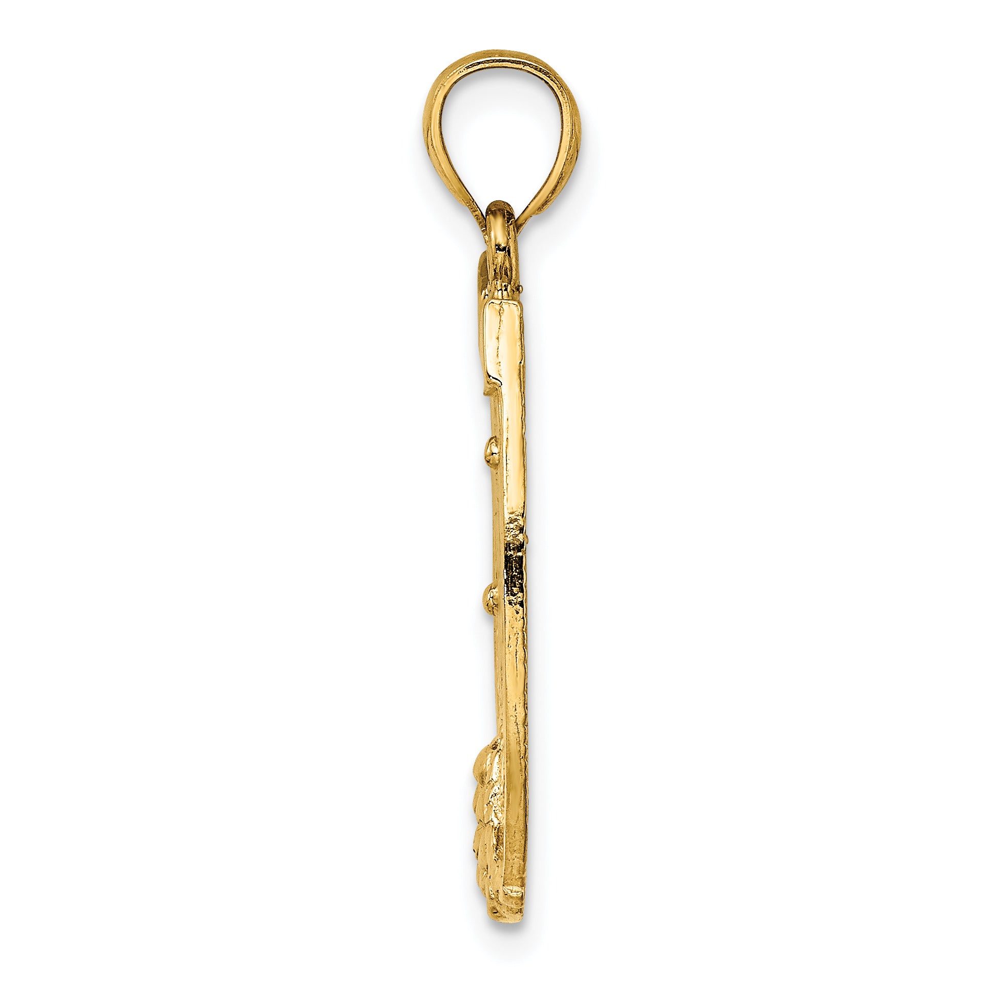 14K Dollar Sign In Horseshoe Charm Secondary image