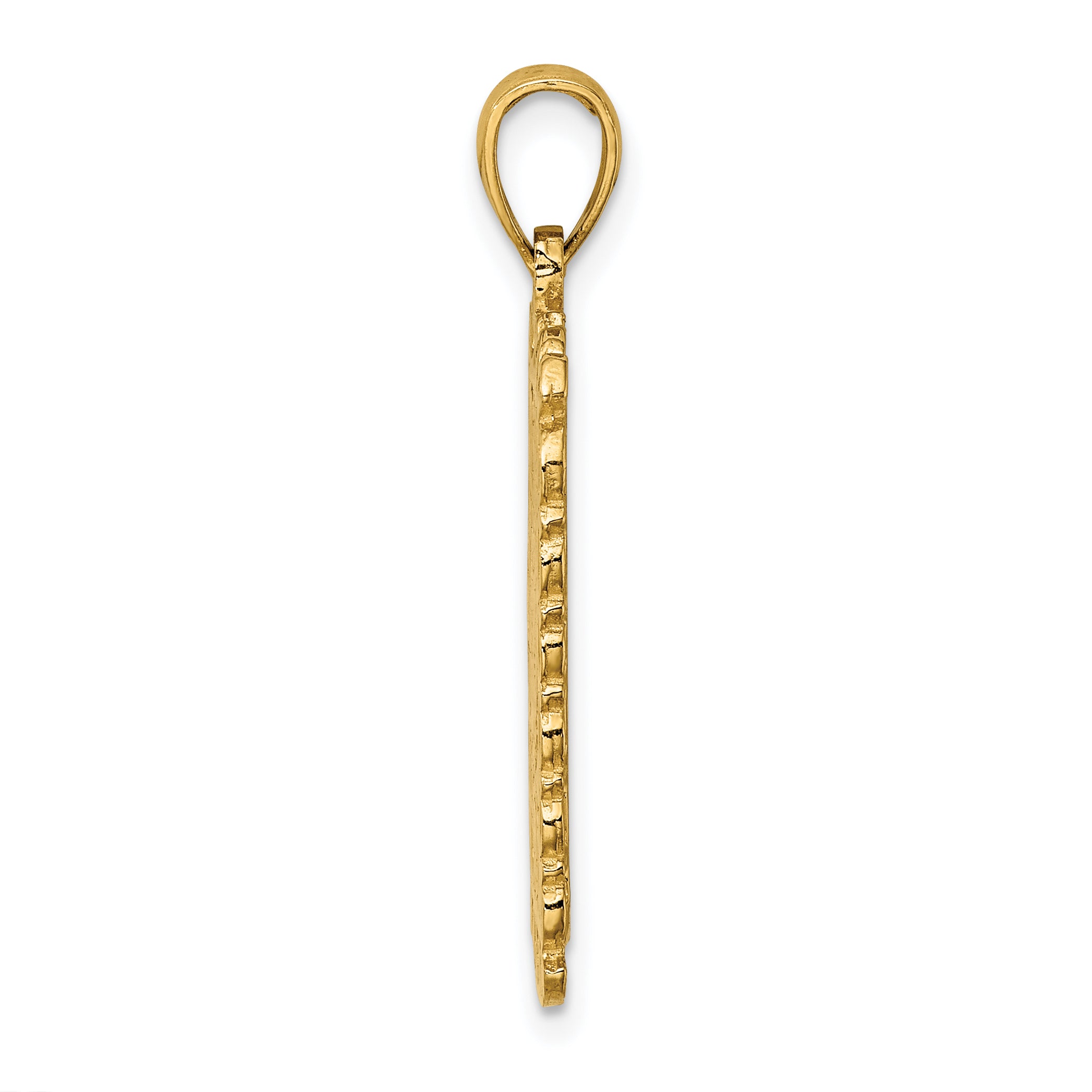 14K Queen Playing Card Charm