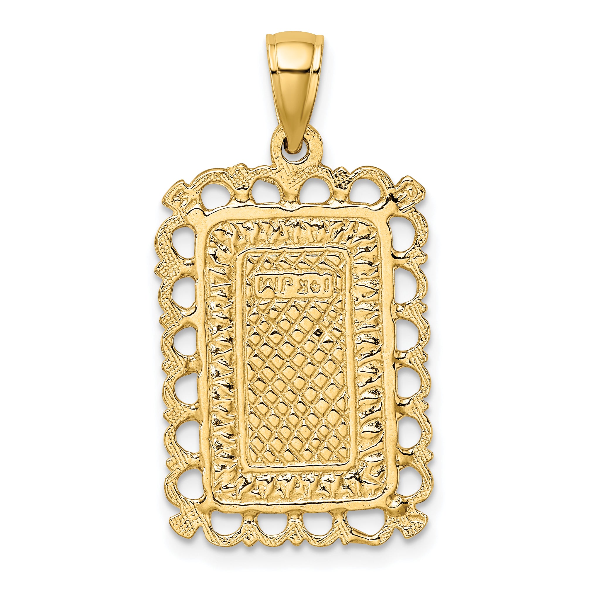 14K Queen Playing Card Charm