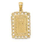 14K Queen Playing Card Charm