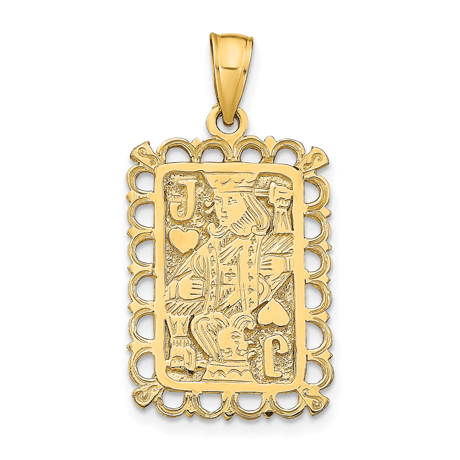 14K Jack of Hearts Pendant