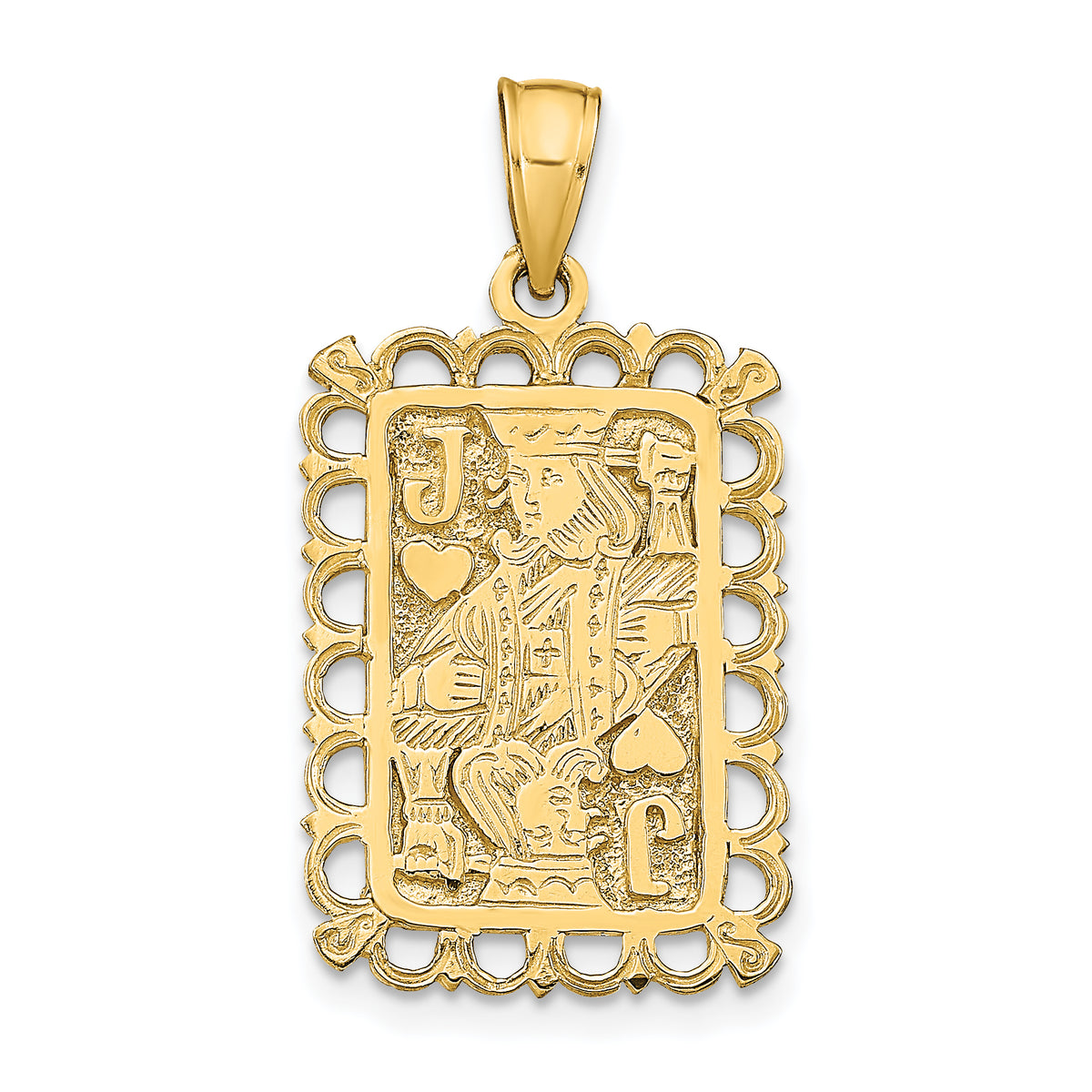 14K Jack of Hearts Pendant