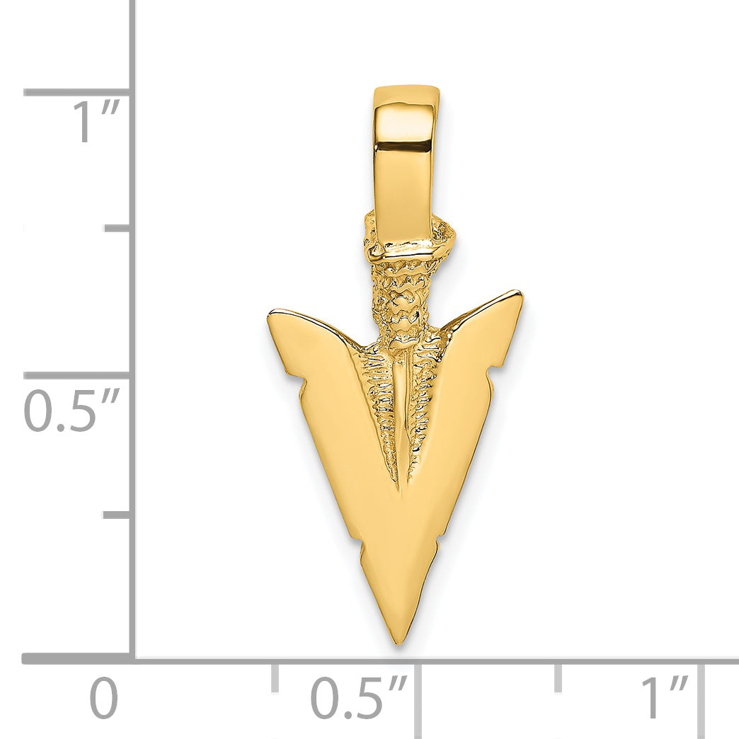 14K 3-D Arrowhead Charm