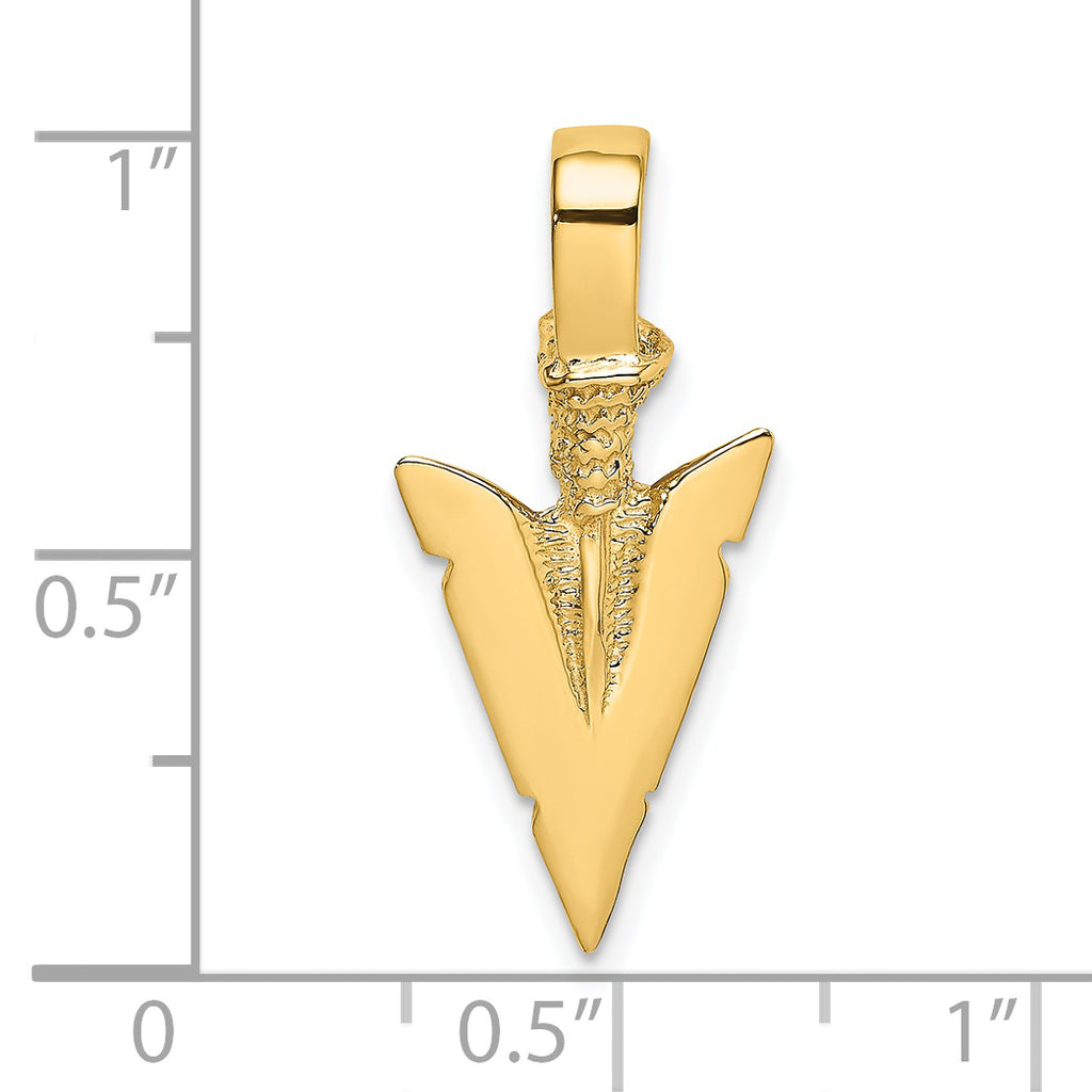 14K 3-D Arrowhead Charm