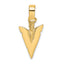 14K 3-D Arrowhead Charm