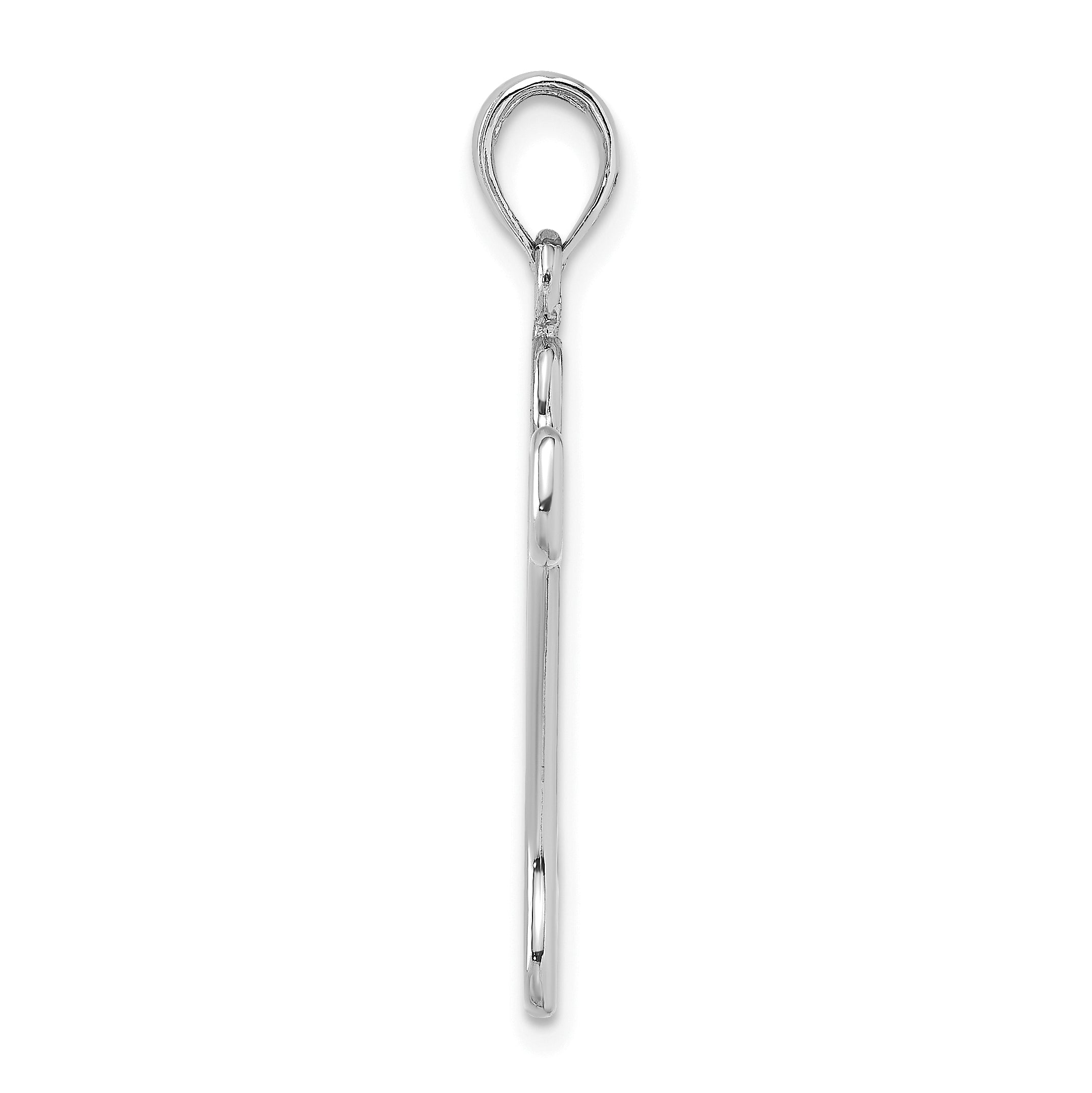 14K White Gold Cut-Out Polished Dog Bone Charm Secondary image