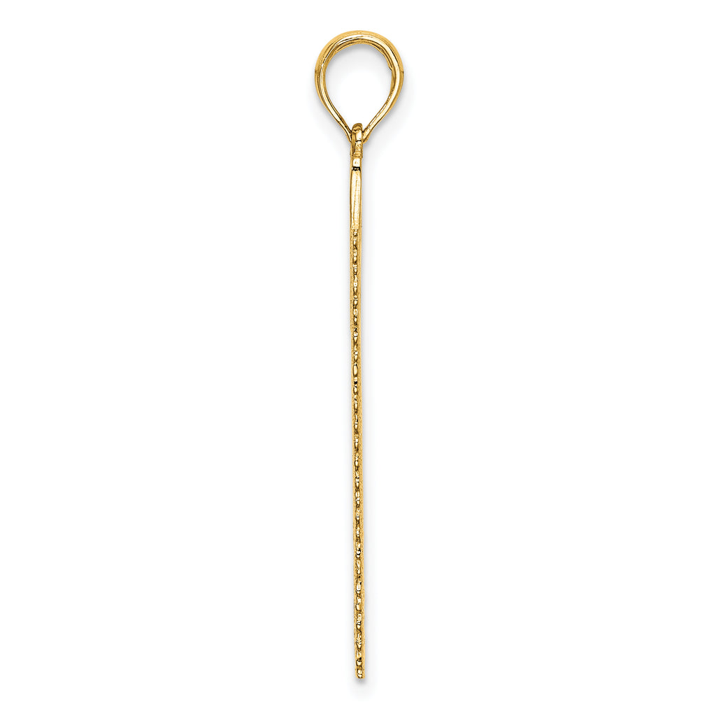 14K 3-D Flat Hand Saw Charm