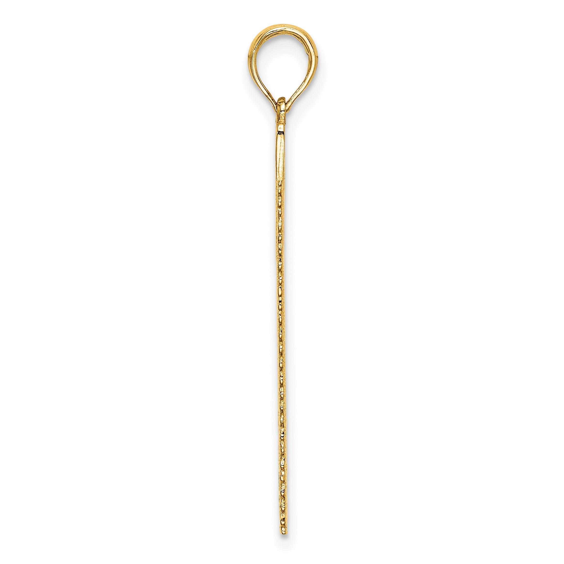14K 3-D Flat Hand Saw Charm