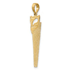 14K 3-D Flat Hand Saw Charm