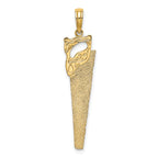 14K 3-D Flat Hand Saw Charm