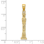 14K 3D Pilgrim Memorial Monument Charm