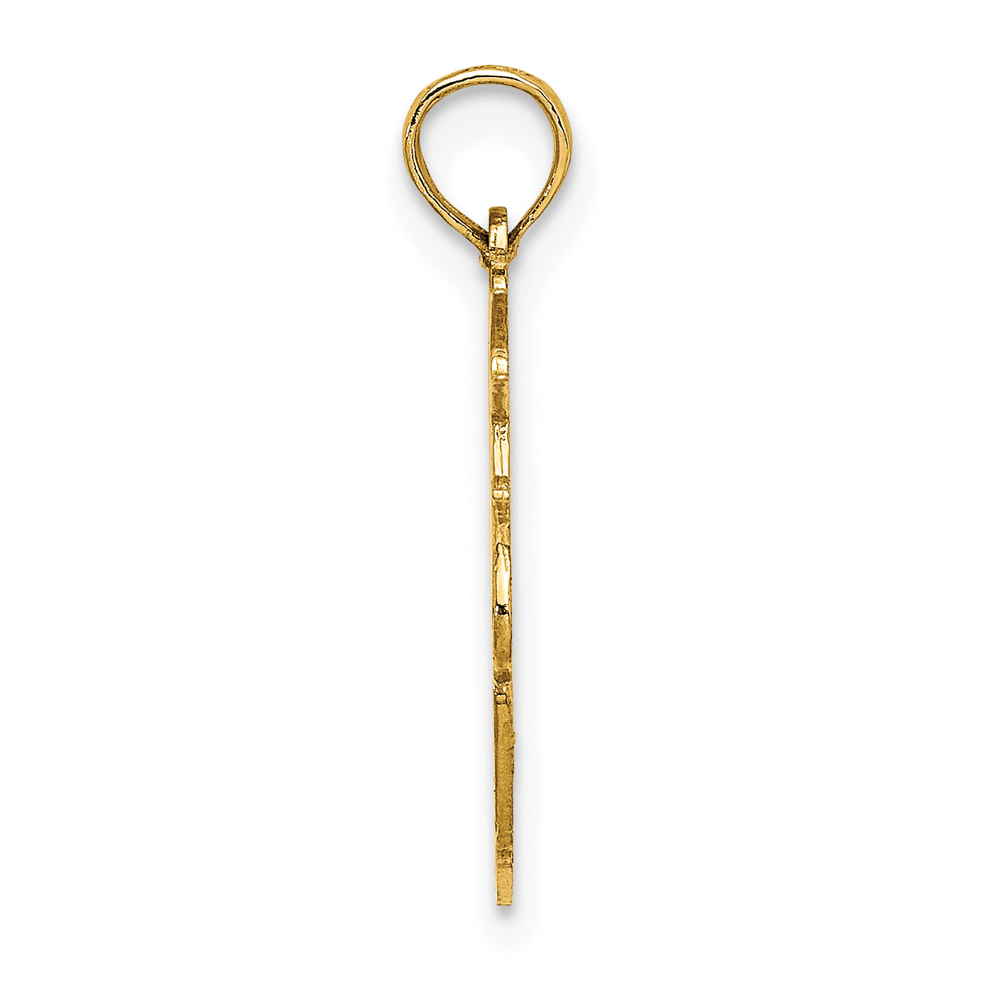 14K Engraved Flat Noah's Ark Charm