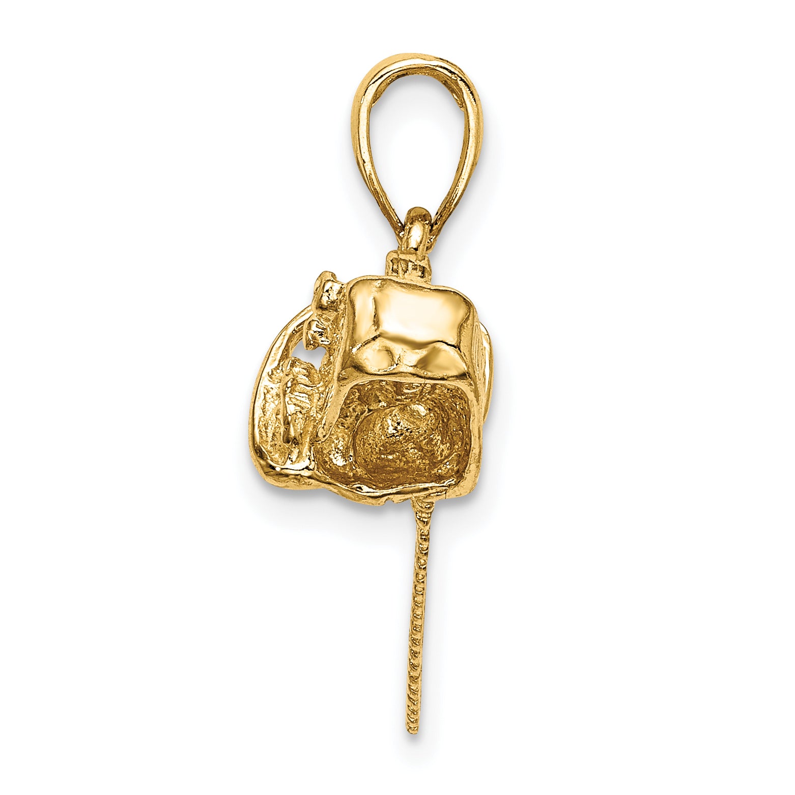 14K 3-D Small Chain Saw Charm Secondary image