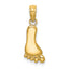 14K Polished Foot Charm
