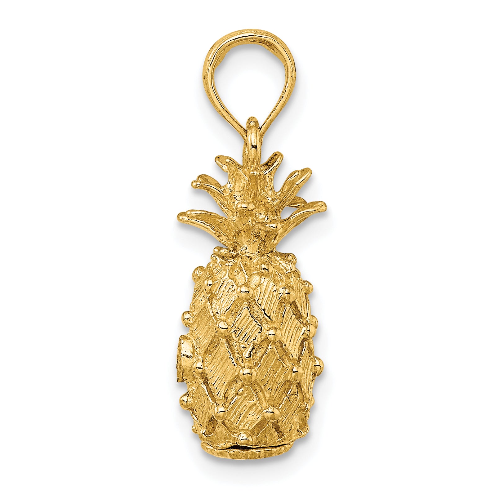 14K 3-D Pineapple Charm Secondary image