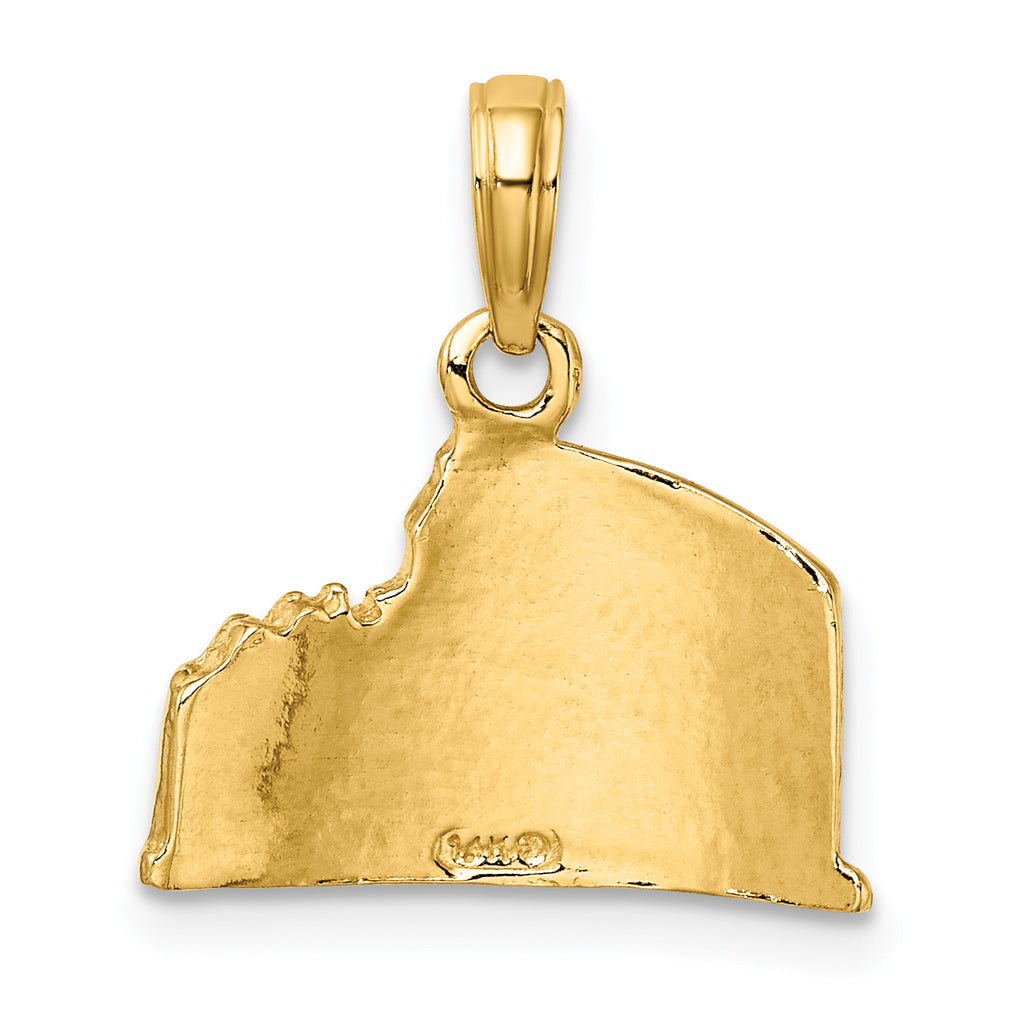 14K Textured 2-D Coliseum Charm