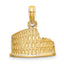 14K Textured 2-D Coliseum Charm
